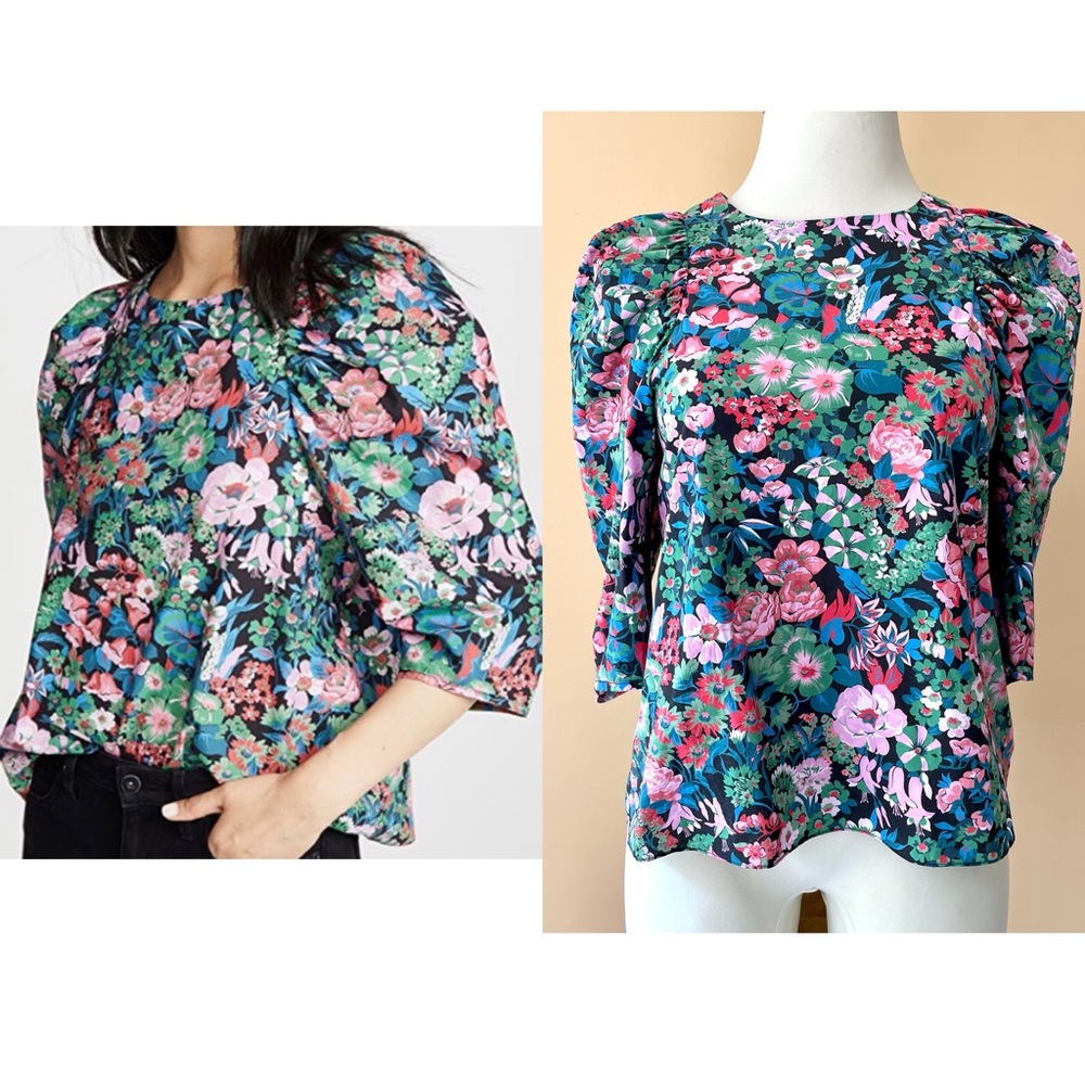 WHIT Clare Top in Multicolor Floral